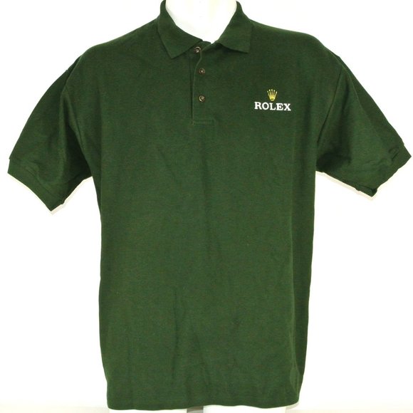 ROLEX Jewelry Store Employee Uniform Polo Shirt Green Mens NEW L Large - Picture 2 of 10